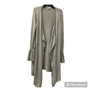 Moth Anthropologie Wool Cashmere Long Open Front Cardigan Sweater Size Small